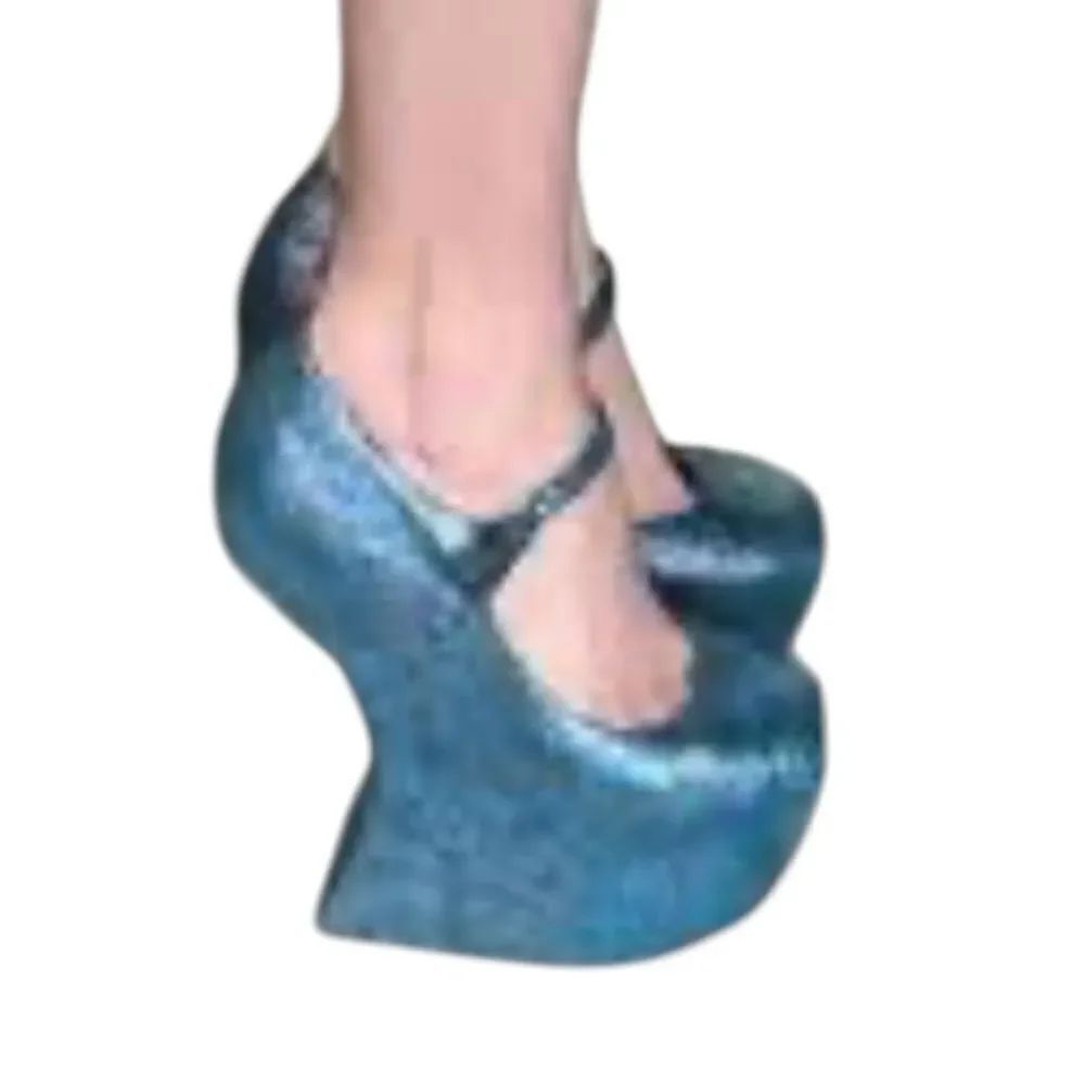 Jeffrey Campbell Teal Moon Jelly Hoof Shoes(Size 7M)